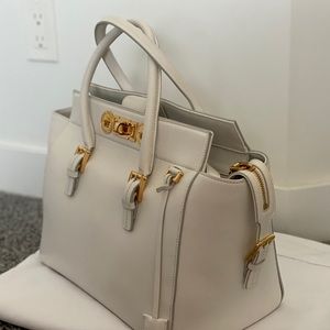 White Versace Borsa Vitello